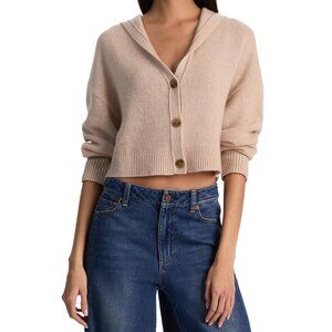 Alice and Olivia Corey Hooded Cashmere Cardigan Sweater
